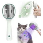 brosse de toilettage pour chats et chiens avec lumière uv