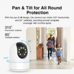 caméra de surveillance interne ptz wifi t4 c996 5mp, vision nocturne