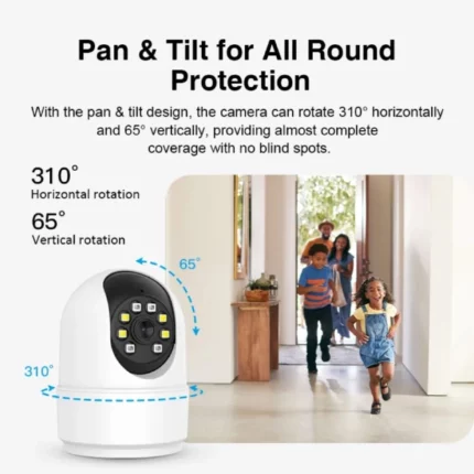 caméra de surveillance interne ptz wifi t4 c996 5mp, vision nocturne