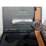 coffret cadeau pour homme tomi caramel, montre classique + stylo business élégant