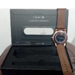 coffret cadeau pour homme tomi marron, montre classique + stylo business élégant