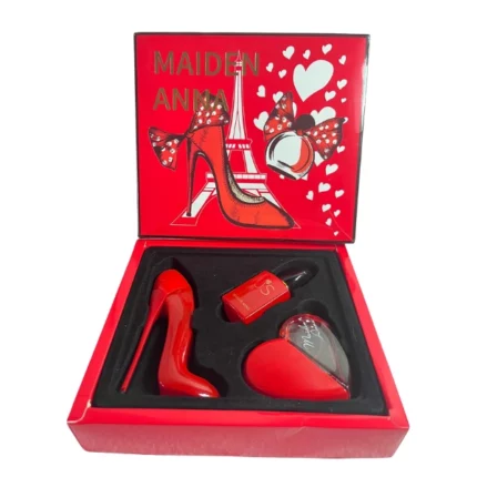 coffret cadeau parfum femme maiden anna jean miss red heel talon rouge