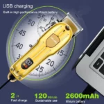 daling dl-1538 tondeuse à cheveux rechargeable led gold
