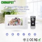 interphone sonnette vidéo filaire intelligent avec écran hd 7"