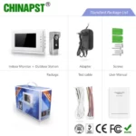 interphone sonnette vidéo filaire intelligent avec écran hd 7"