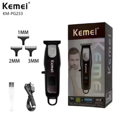 kemei km-pg233 tondeuse à cheveux professionnelle avec écran lcd