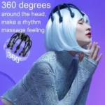 masseur de tête cuir chevelu électrique intelligent en forme de pieuvre à 360°, stimulant la croissance des cheveux et la relaxation musculaire