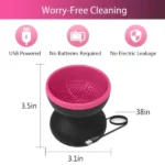 nettoyeur de pinceaux de maquillage automatique en silicone, usb portable rechargeable