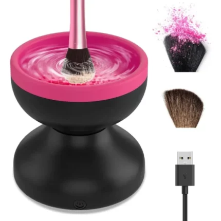 nettoyeur de pinceaux de maquillage automatique en silicone, usb portable rechargeable