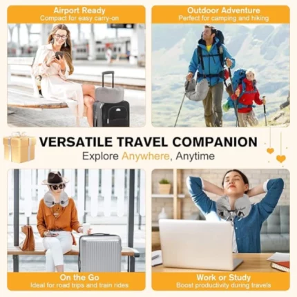 oreiller de voyage dreamshore remplissable pour bagages supplémentaires