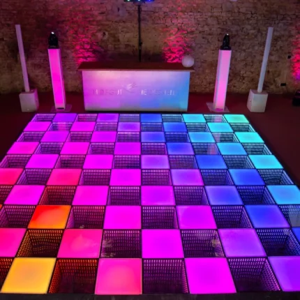 piste de danse led rgb à effet infini 3D