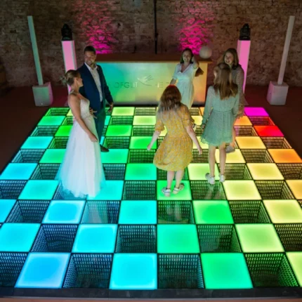 piste de danse led rgb à effet infini 3D