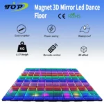 piste de danse led rgb à effet infini 3D