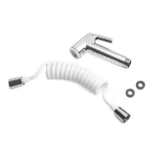 pulvérisateur shattaf chromé pour toilettes et bidet avec flexible accordéon