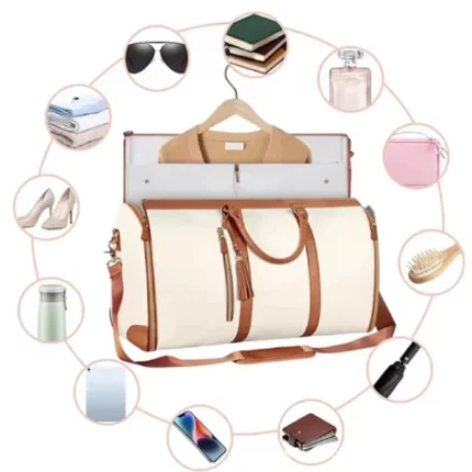 sac à main de voyage trempé à bandoulière portable blanc