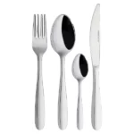 service couverts en inox acier inoxydable inoxriv aisha 4 pièces argent