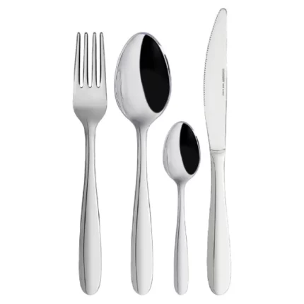 service couverts en inox acier inoxydable inoxriv aisha 4 pièces argent
