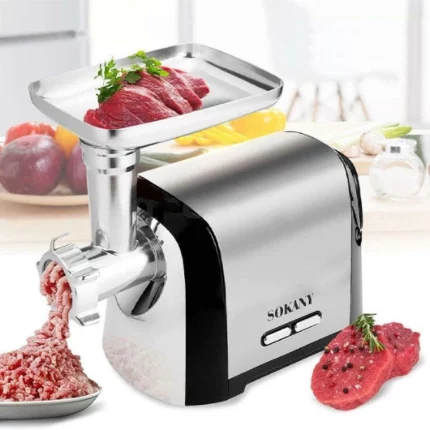 sokany hachoir à viande électrique inox multifonctions sk-088 6.5l 3200w