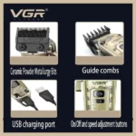 tondeuse à cheveux professionnelle rechargeable vgr v-005