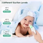 aspirateur nasal électrique pour bébé avec 3 niveaux d'aspiration, musique et lumière