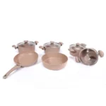 batterie de cuisine en granite oms beige 10 pièces