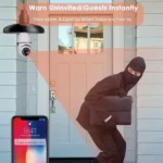 caméra de surveillance ampoule wifi intelligente full hd 1080p pix-link rw204y