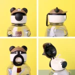 gourde bouteille d'eau enfant naughty bear 750ml motif ours avec paille et bandoulière