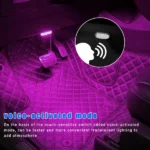 Lampe LED RGB Tactile Rechargeable USB pour Voiture et Salons – Image 4