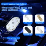 lampe led rgb tactile rechargeable usb pour intérieur voiture et salons