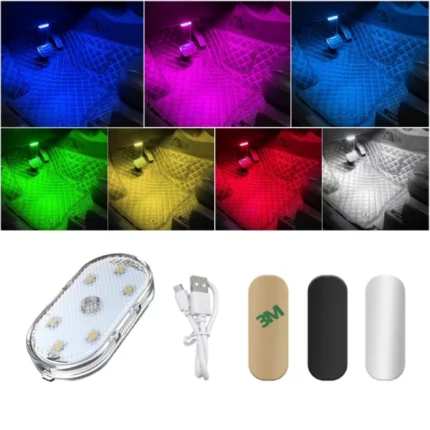 lampe led rgb tactile rechargeable usb pour intérieur voiture et salons