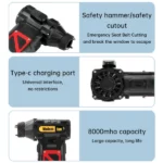 mini souffleur d'air sans fil puissant violent fan f-015-1