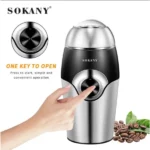 moulin à café et épices sokany sk-3024 150w inox noir