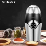 moulin à café et épices sokany sk-3024 150w inox noir