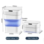 poubelle intelligente pliable avec capteur automatique 17.5l