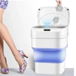 poubelle intelligente pliable avec capteur automatique 17.5l
