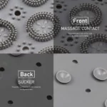 Tapis de Douche Rond Antidérapant Massant avec Ventouses – Image 4