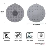 Tapis de Douche Rond Antidérapant Massant avec Ventouses – Image 5
