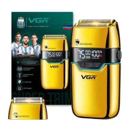 tondeuse rasoir cheveux professionnelle rechargeable à grille vgr v-350 gold