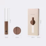 lampe veilleuse led magnétique rechargeable avec détecteur de mouvement en bois de noyer