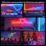 Bande Lumineuse Néon LED RGB Intelligente WiFi et Bluetooth – 3m – Image 2