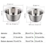 Bassin Coupe-Légumes Multifonction 3en1 en Acier inoxydable – Image 5