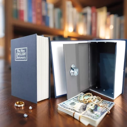 coffre-fort livre secret en acier