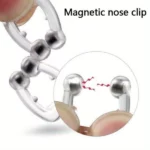 dispositif clip nasal anti-ronflement magnétique en silicone, pack de 4 pcs