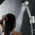 douchette haute pression économie d'eau rotative 360° avec ventilateur