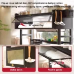 Égouttoir à Vaisselle Support d'évier Multifonction en Métal Noir – Image 3