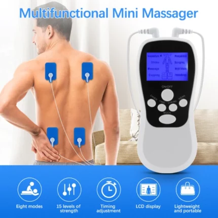 électrostimulateur musculaire multifonction tens ems, mini massager