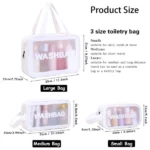 Ensemble de 3 Trousses à Cosmétiques Transparentes Imperméables Washbag – Image 5
