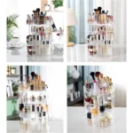 organisateur de maquillage rotatif 360° transparent de grande capacité 8 étages