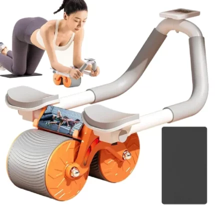 rouleau abdominal 2en1 avec rebond automatique, back trainer, ab roller