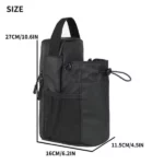 sac de sport magnétique multifonction avec porte-bouteille noir